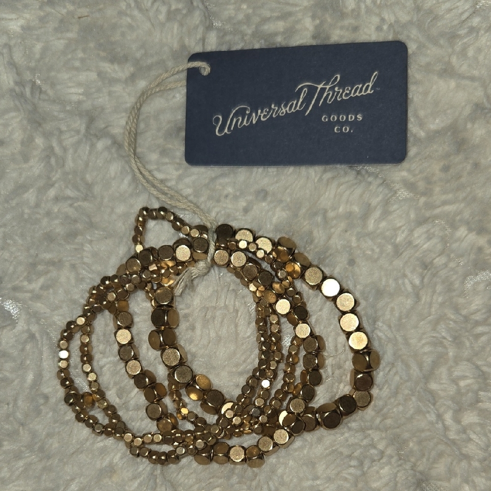 Universal Thread Metallic Gold Bracelet Collection